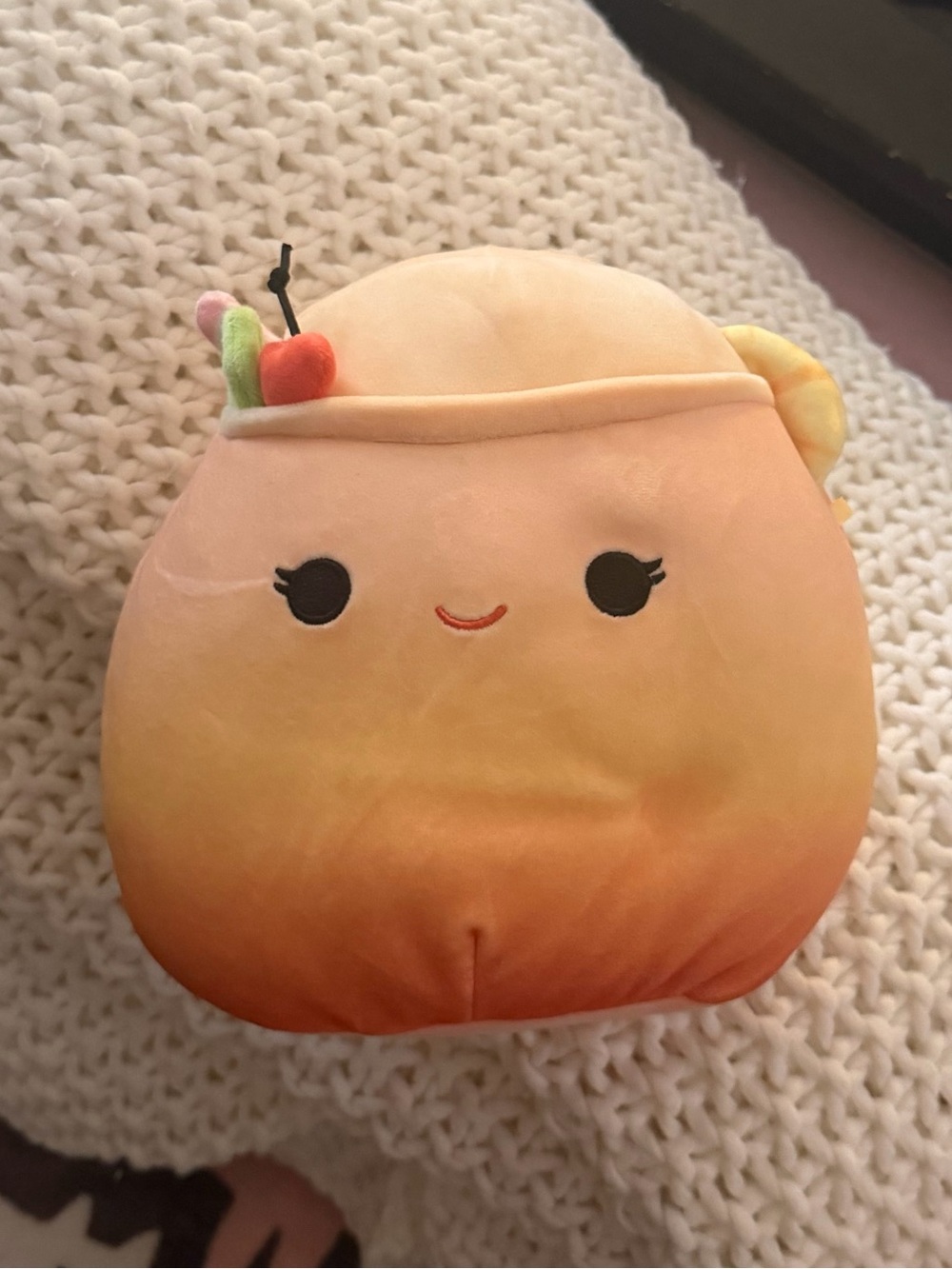 Plush Fruit Character Soft Toy - Peach Orange Squishmallow